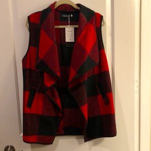 Ladies plaid vest